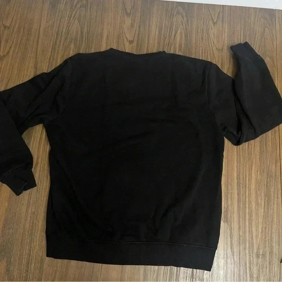 H&M Divided Black Crew Neck Pull Over Sweater Mona Lisa Portrait Womens size L - Picture 10 of 10